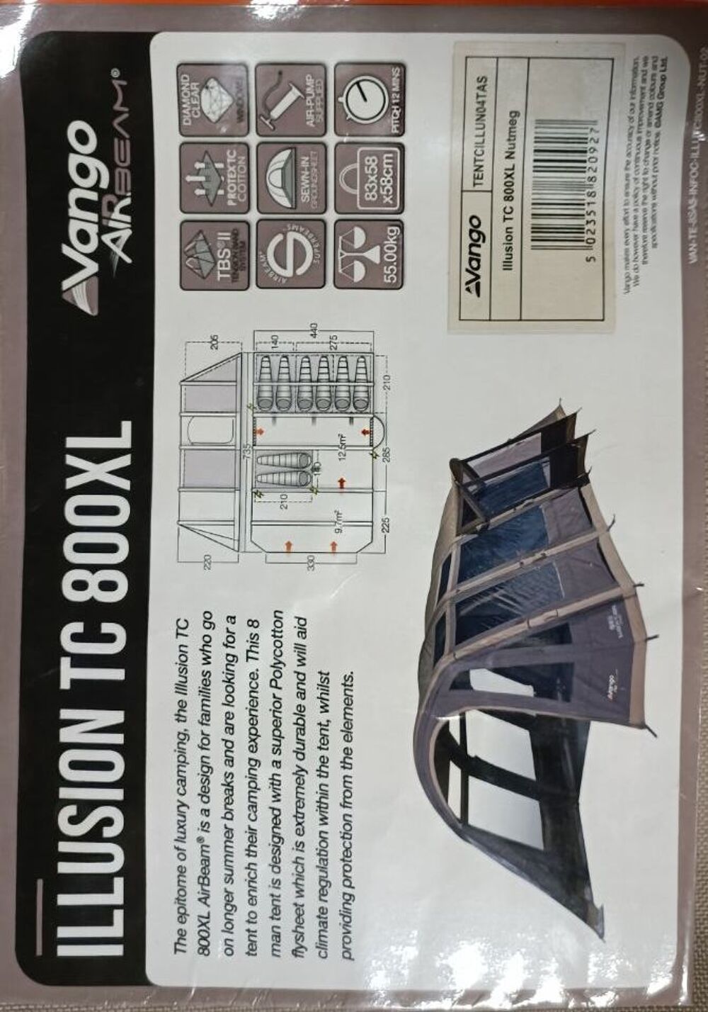 Tente 6/8 places en Polycoton Sports