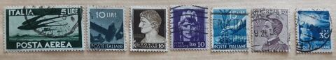 7 timbres à collection  ITALIE 2 Pontoise (95)