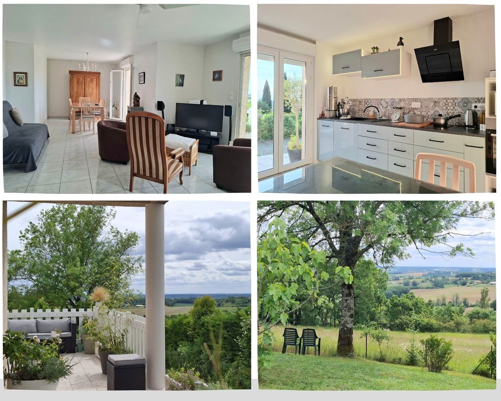 Vente Maison VILLA PLAIN-PIED AVEC GARAGE- 2 SDB-2WC et SUPERBE VUE Montpezat-de-quercy