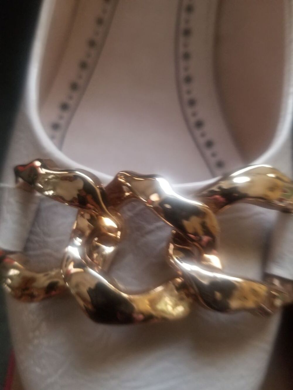 Escarpin femme beige dor&eacute;e Chaussures