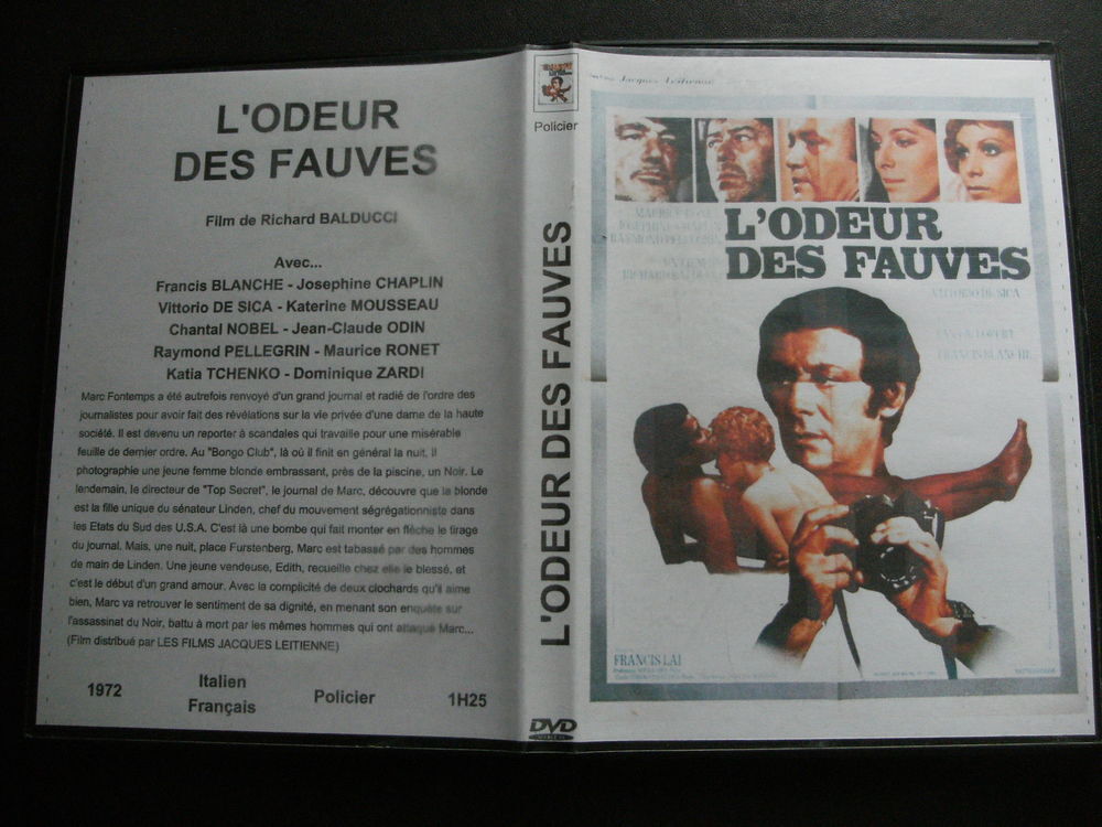 Rare film : " L odeur des fauves " DVD et blu-ray