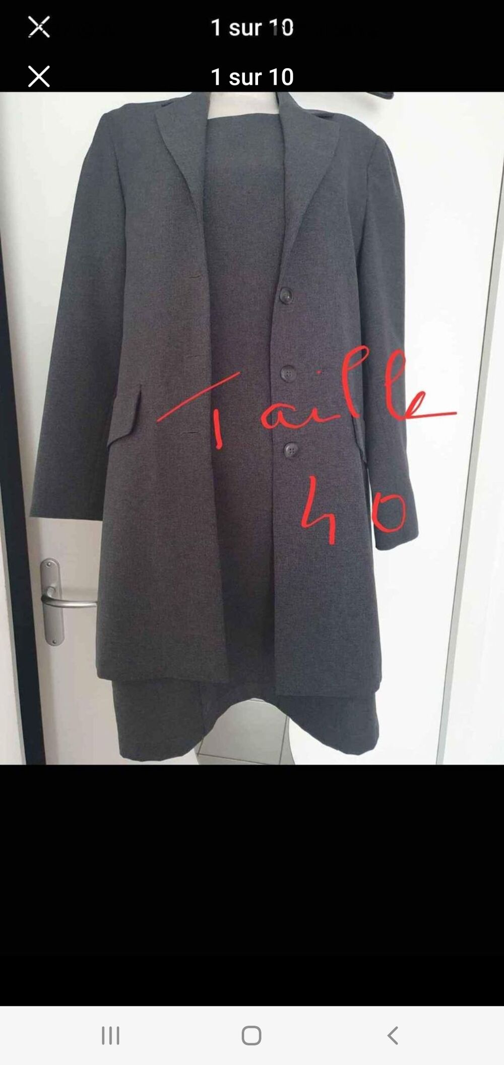 tailleur gris taille 40 tr&egrave;s bon &eacute;tat Vêtements