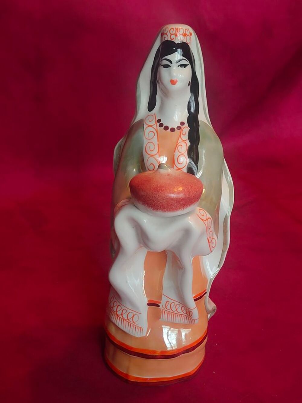 Vierge '' santon galette des rois '' hauteur 27 cm Décoration