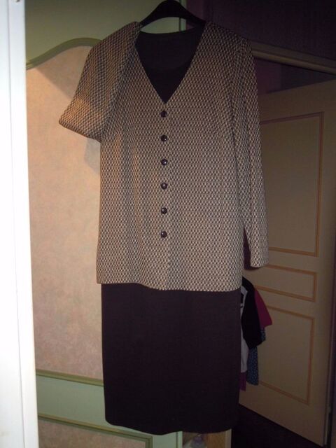 Robe Mi-Saison 2 en 1 - Couleur Base Marron - Taille L  6 Lisses (91)