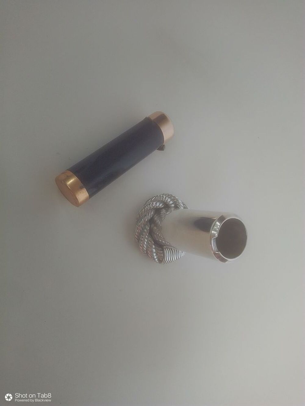 Porte briquet m&eacute;tal argent&eacute; Hermes 