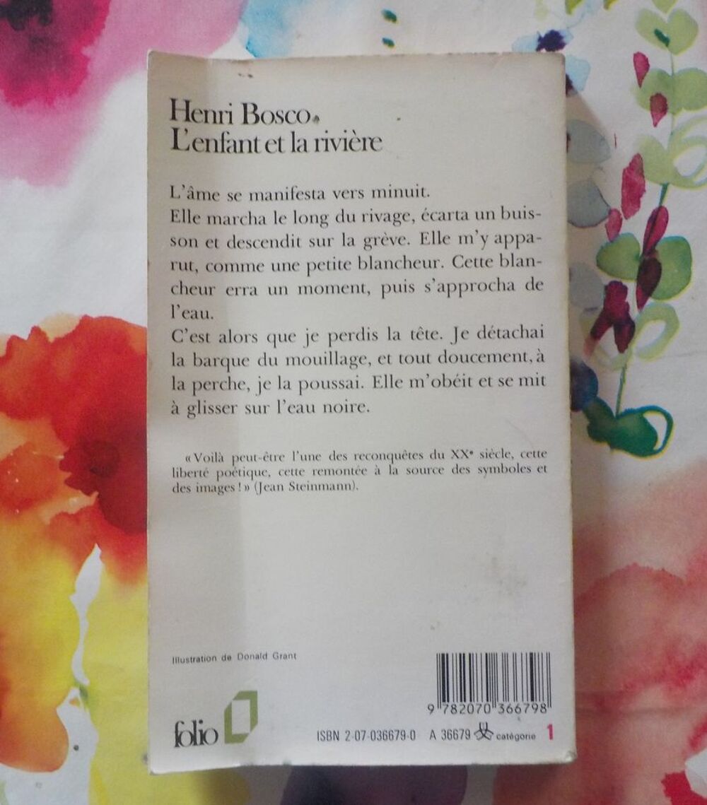 L'ENFANT ET LA RIVIERE d'Henri BOSCO Ed. Folio n&deg;679 Livres et BD