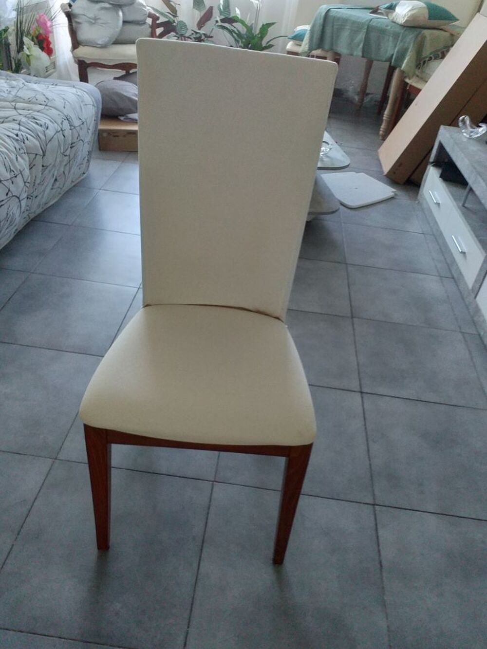 4 Chaise tissu et bois Meubles