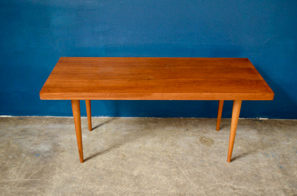 Table basse en teck scandinave vintage salon ancienne Meubles