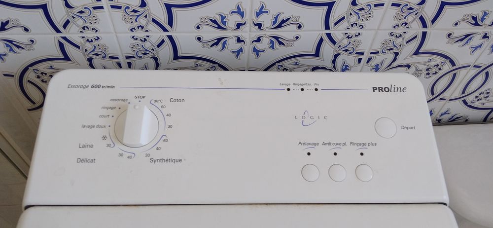 Lave linge top blanc proline pw650tlw Electroménager