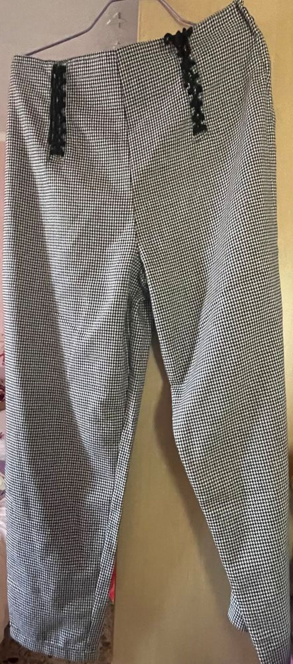 pantalon et veste pied de poule noir et blanc petit carreaux Vêtements