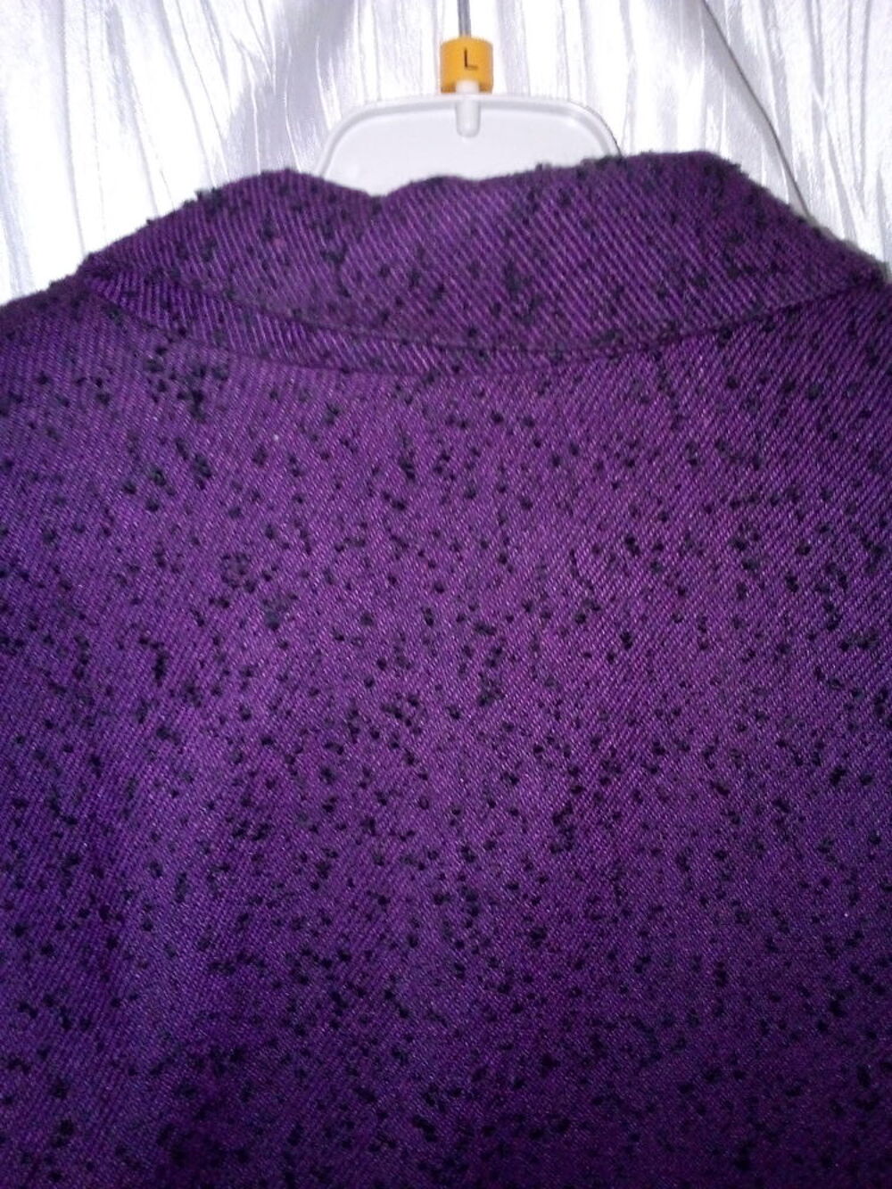 Veste velours bordeaux &agrave; petits pois noirs de taille 40 Vêtements