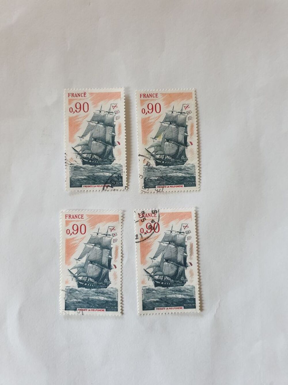 Timbre france Bateau &eacute;cole fr&eacute;gate 1975 lot 0.56 euro 