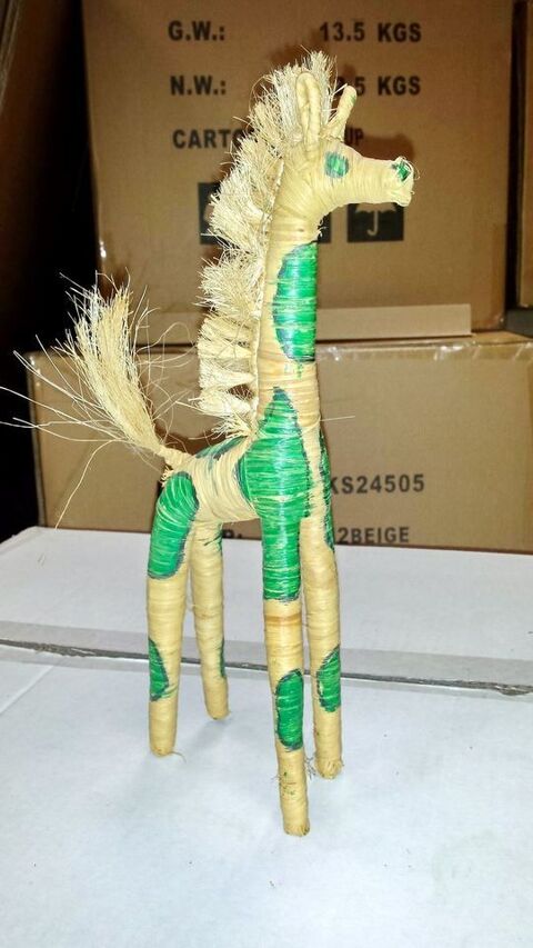 GIRAFE statuette en raphia pour décoration 28 Tours (37)