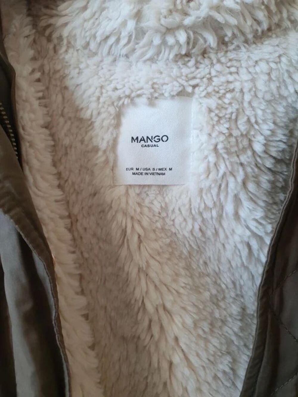 Manteau Parka Mango khaki Taille M Vêtements