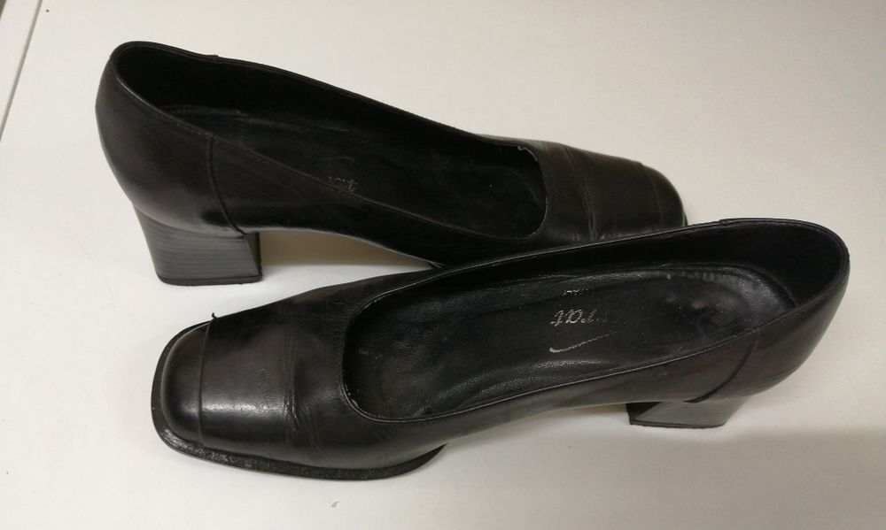 ESCARPINS FEMME 39 CUIR NOIR Chaussures