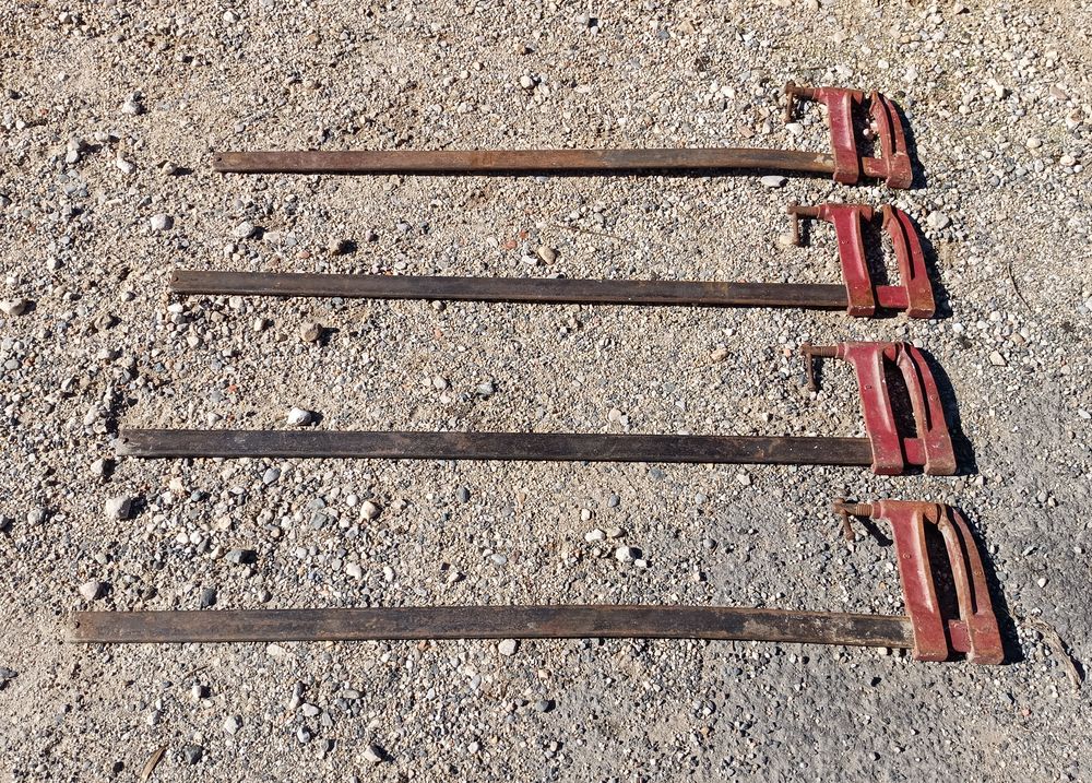 lot 4 serre joint a pompe longueur 1 metre plat 40 Bricolage