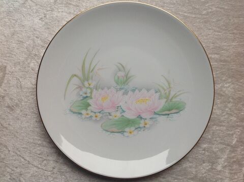 ASSIETTE DESSERT LIMOGES DÉCOR PORCELAINE SOLOGNE Envoi Poss 18 Trégunc (29)