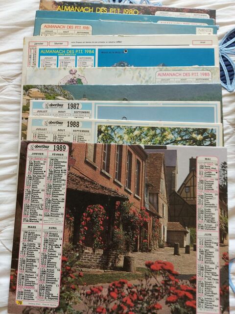 50 calendriers des postes dont 8 doubles  de 1969 � 2019  50 Ivry-la-Bataille (27)