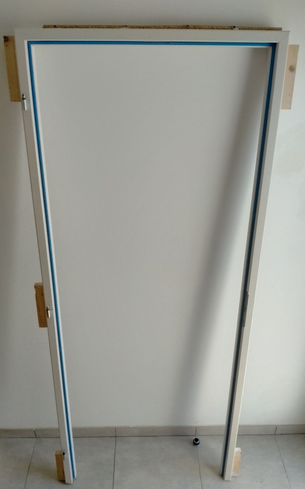 Porte d'int&eacute;rieur vitr&eacute;e(classe A)+b&acirc;ti bois pr&eacute;peints blanc Bricolage