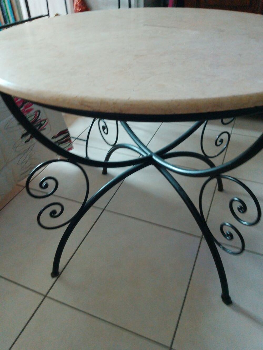 table fer forg&eacute; Décoration