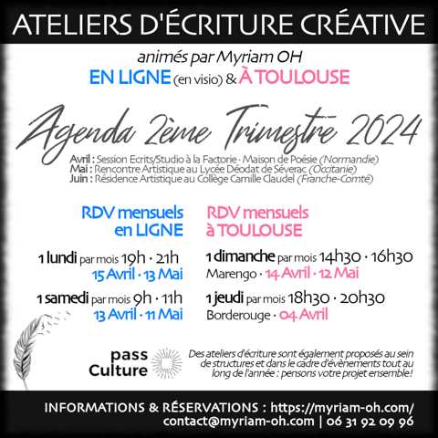 Ateliers D'écriture Créative En Visio 0 31200 Toulouse