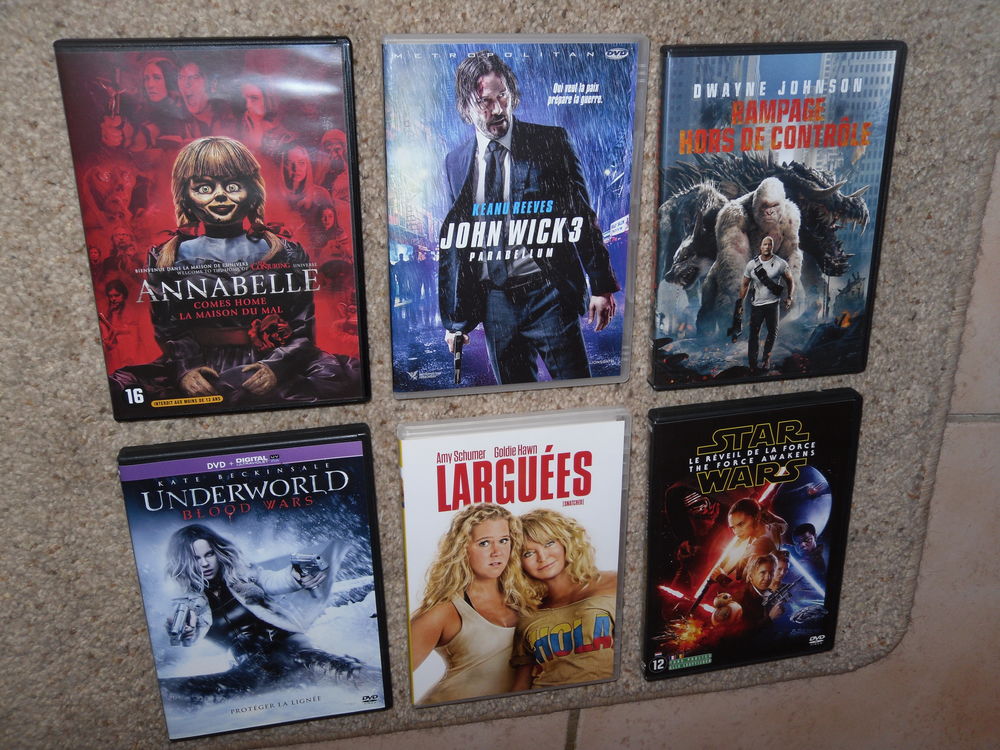 6 grands Films Blockbusters 2019-2017, 4e &agrave; 3e DVD et blu-ray