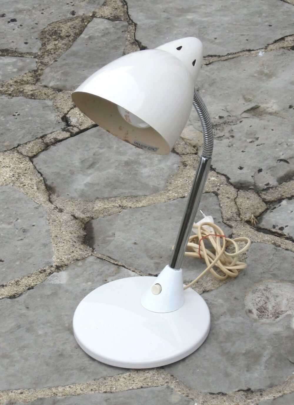 Lampe de bureau vintage blanche Décoration