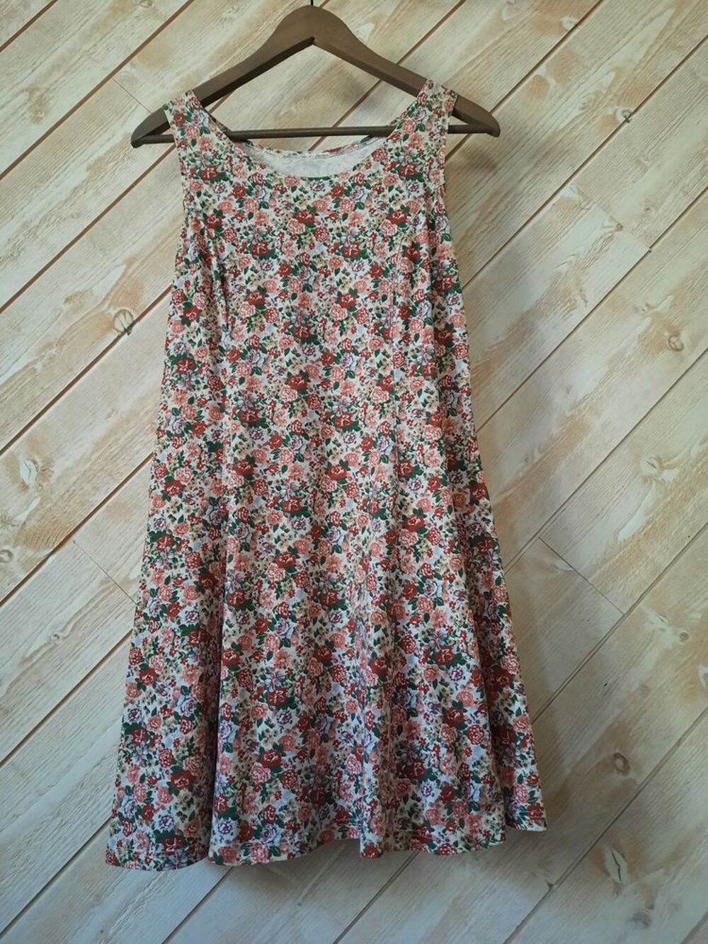 Robe fleurie liberty la&ccedil;age dos T 38 - 40 - vrai vintage Vêtements