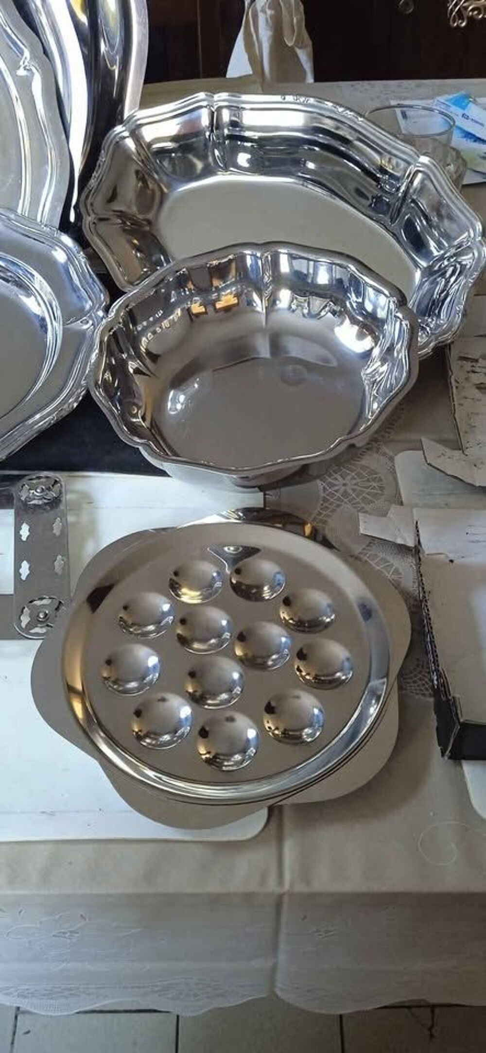 service plat en inox ancien Cuisine