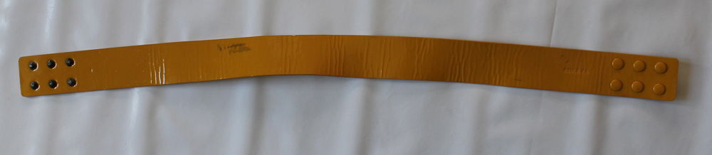 Ceinture r&eacute;versible cuir verni jaune PAULE KA Maroquinerie