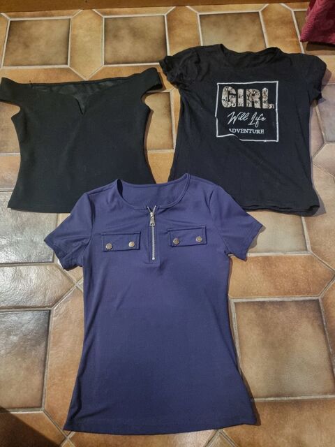 Lot de 2 T-Shirt noir et 1 bleu pour femme taille M 1 Vulbens (74)