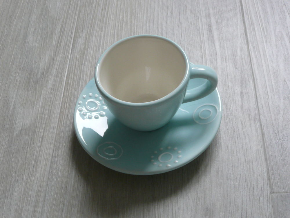 4 tasses bleu-vert Cuisine