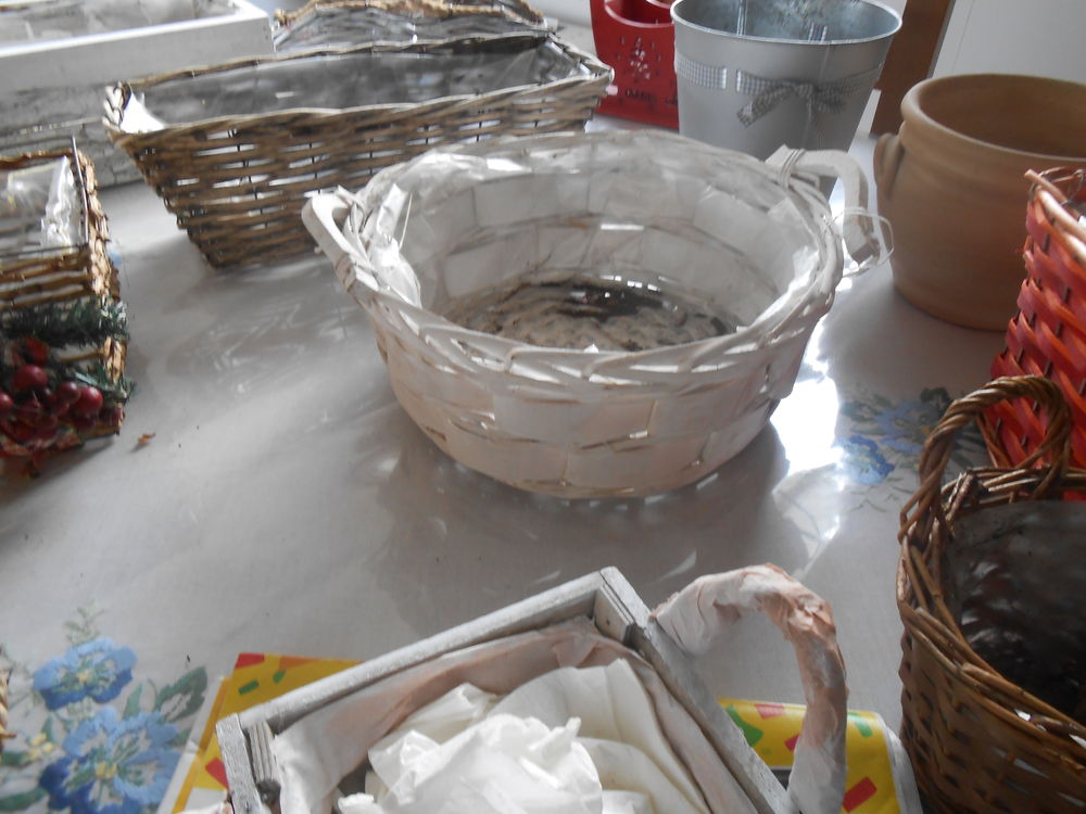 cache-pots en corde, osier bois : toutes tailles : compo No&euml; Jardin