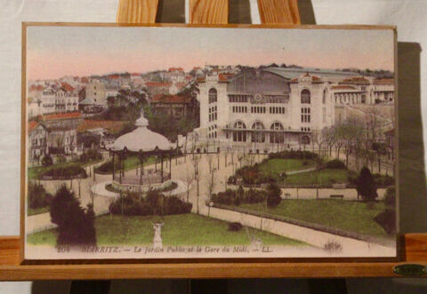 BIARRITZ  :  JARDIN PUBLIC  + GARE DU MIDI    32 Anglet (64)