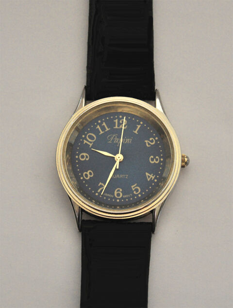 Montre homme ou femme, cadran bleu, boitié doré, 28 Orléans (45)