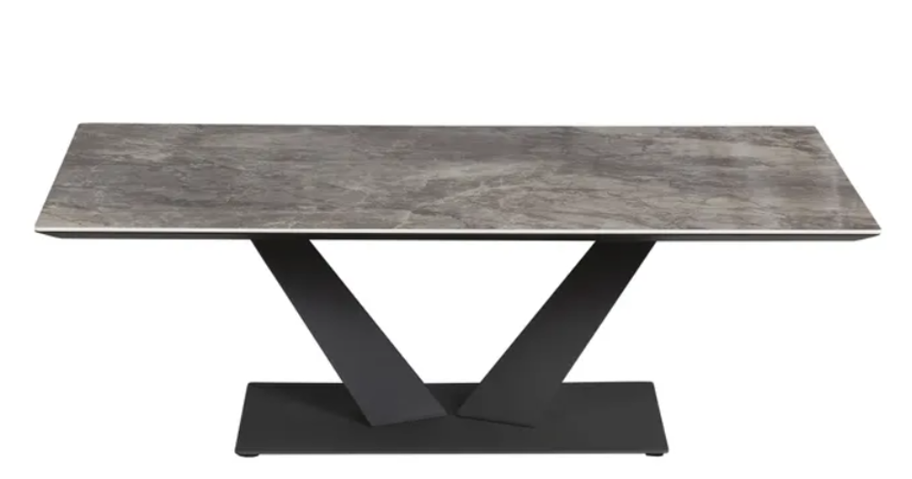 Table basse rectangulaire c&eacute;ramique/ anthracite noir Meubles