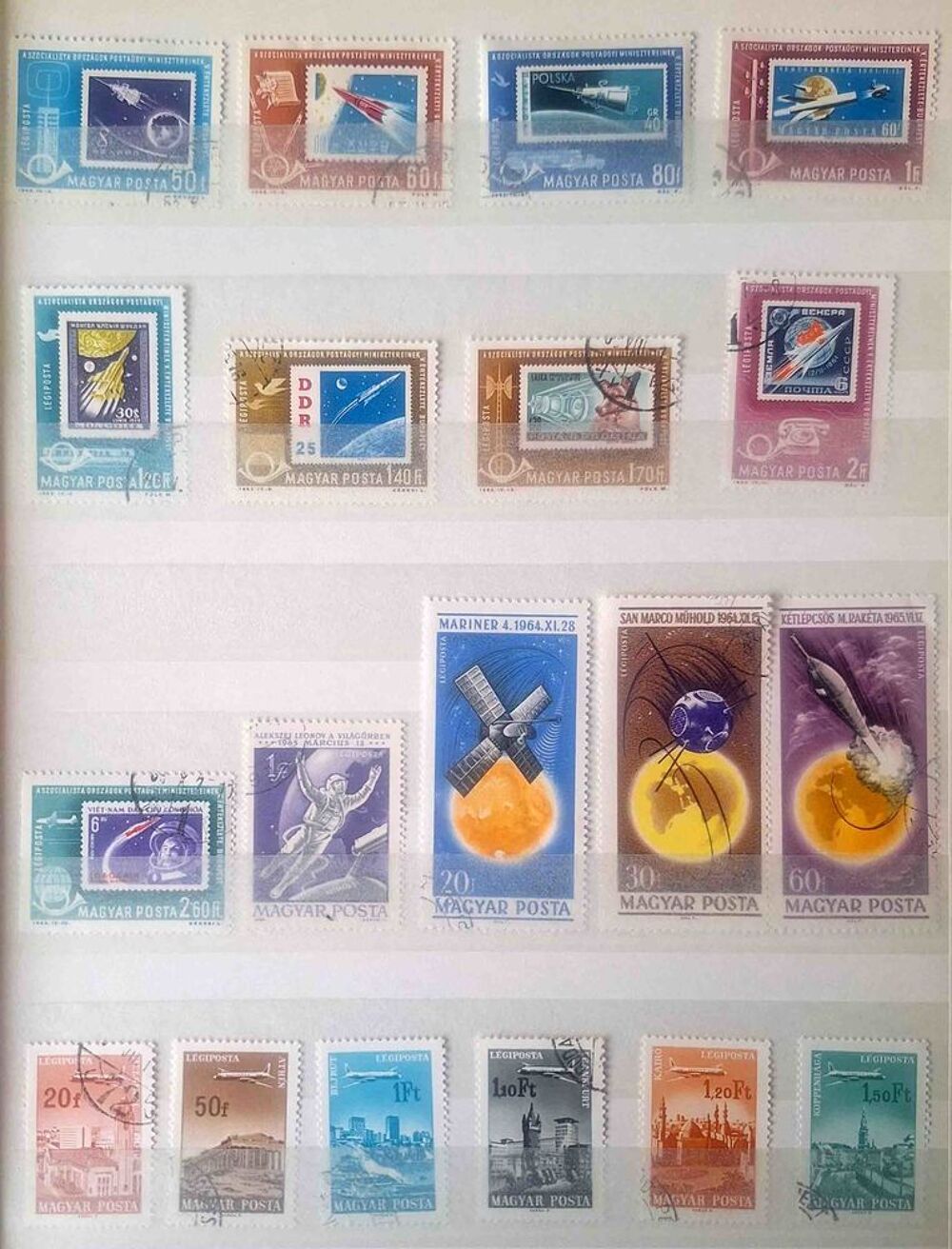 S&eacute;rie de timbres de collection de Hongrie B 
