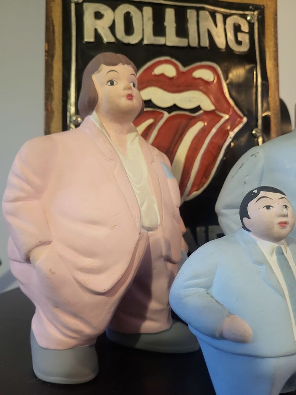 Statue vintage L'Aquilone Italie ? Homme, Femme et Enfant ? 