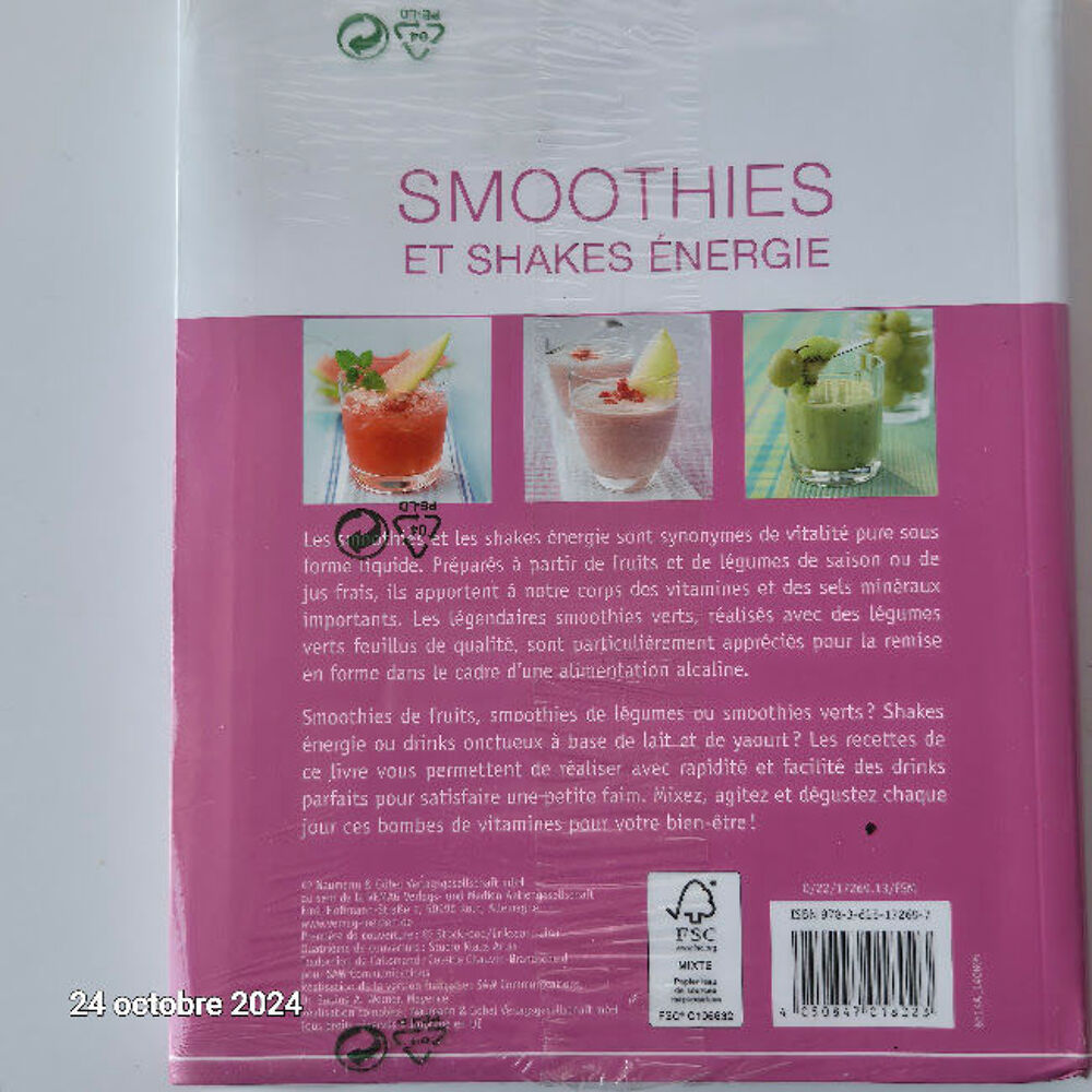 Petits g&acirc;teaux , smoothies et shakes energie, lot de 2 petit Livres et BD
