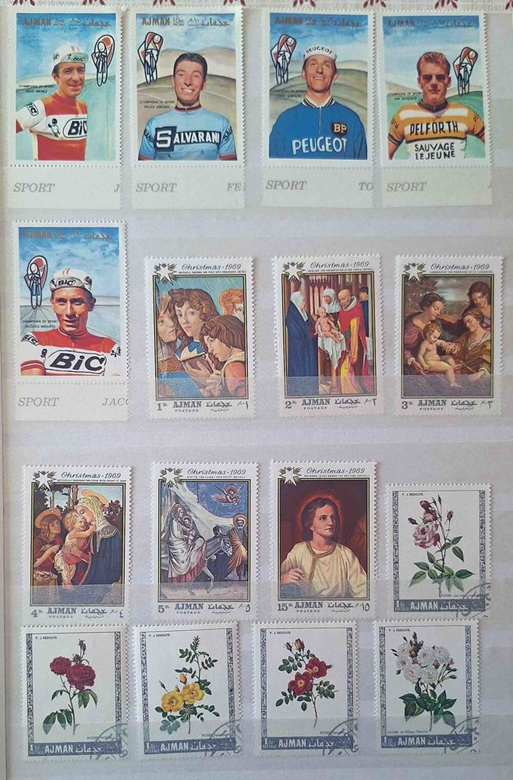 S&eacute;rie de timbres de collection d'Ajman 