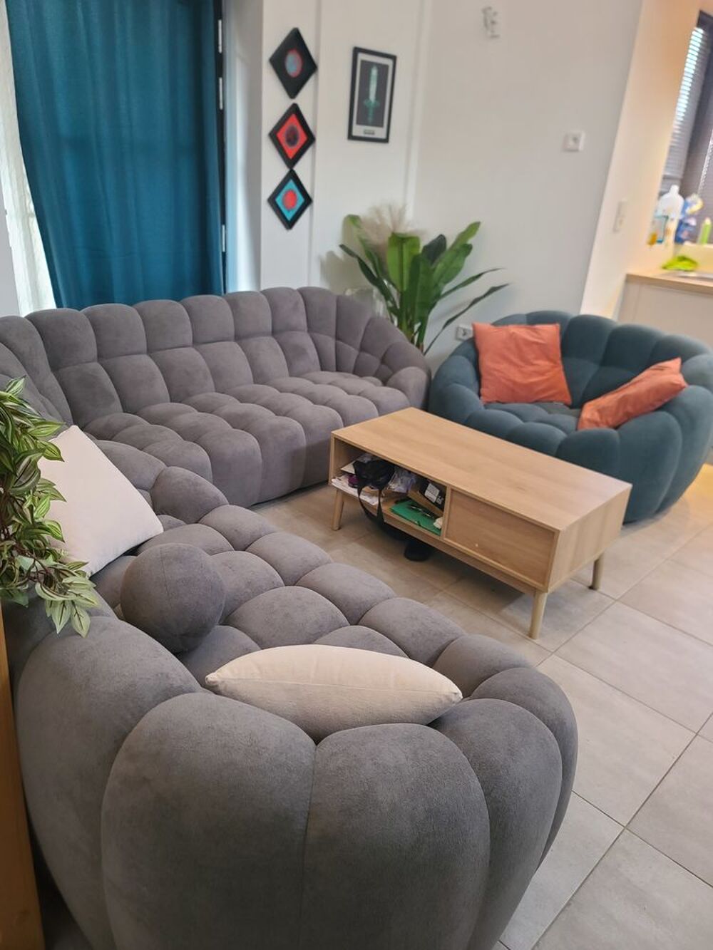 Lot de 3 Canap&eacute;s style Bubble Meubles