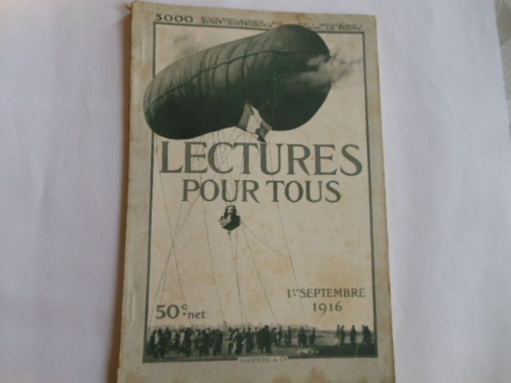 lecture pour tous du 1er septembre 1916 pa82 Livres et BD