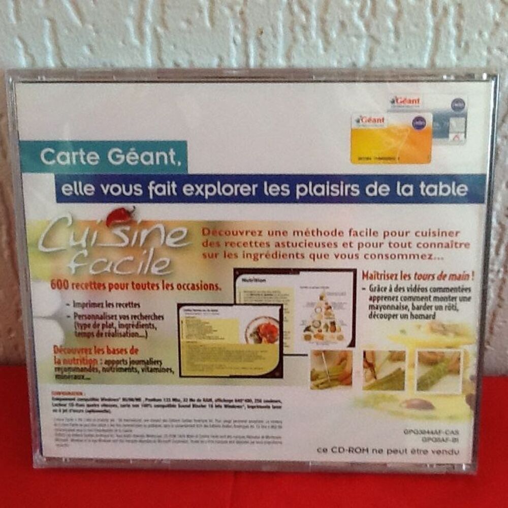 CD-ROM PC "CUISINE FACILE"
Matériel informatique