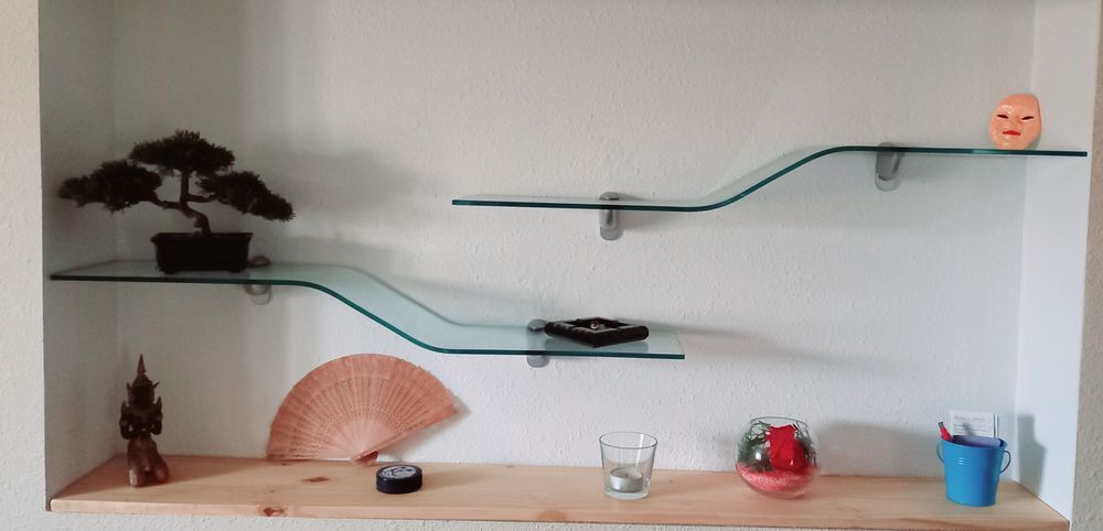 &Eacute;tag&egrave;res en verre design &eacute;tat neuf Décoration