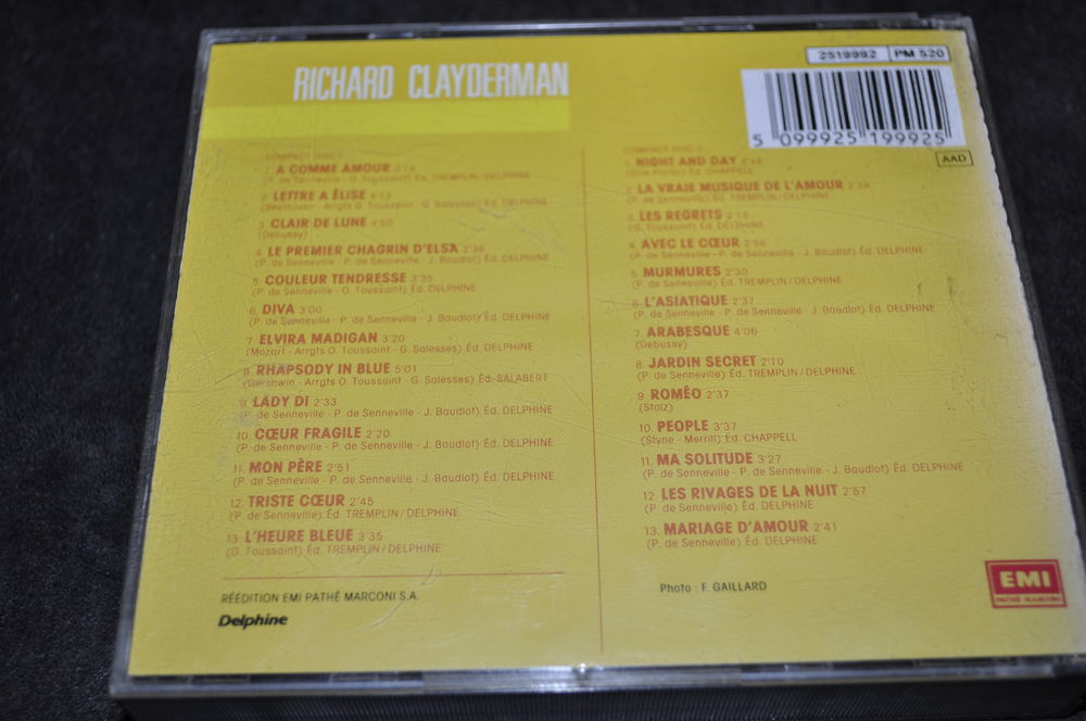 Double Album CD de Richard Clayderman CD et vinyles