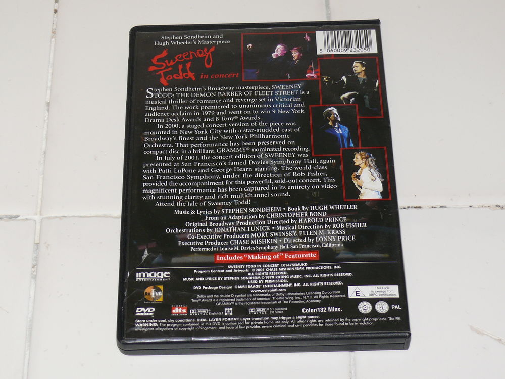 DVD : "Sweeney Todd" DVD et blu-ray