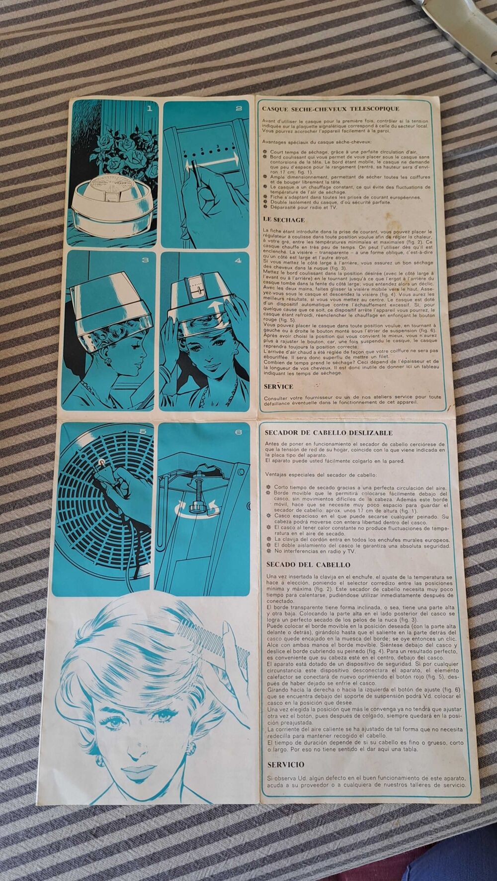 Casque s&egrave;che-cheveux vintage 