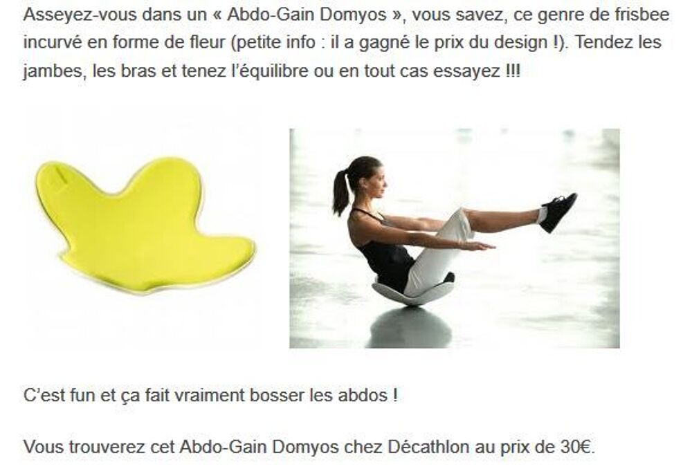 ABDOMYOS Equilibre, abdos vertiges Sports