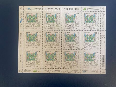 M�tiers d'art .Vitrailliste. Feuillet de France F13 neuf** 28 Saint-Gilles (30)