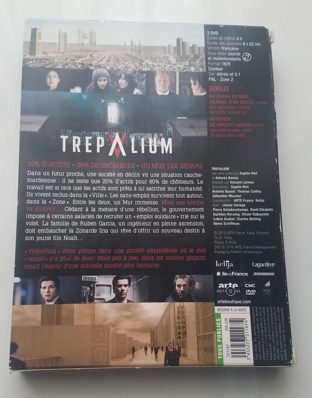 3 DVD de la s&eacute;rie Arte Trepalium saison 1 - 2015 - bon &eacute;tat DVD et blu-ray